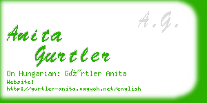 anita gurtler business card